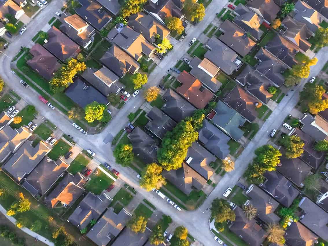 Street aerial view